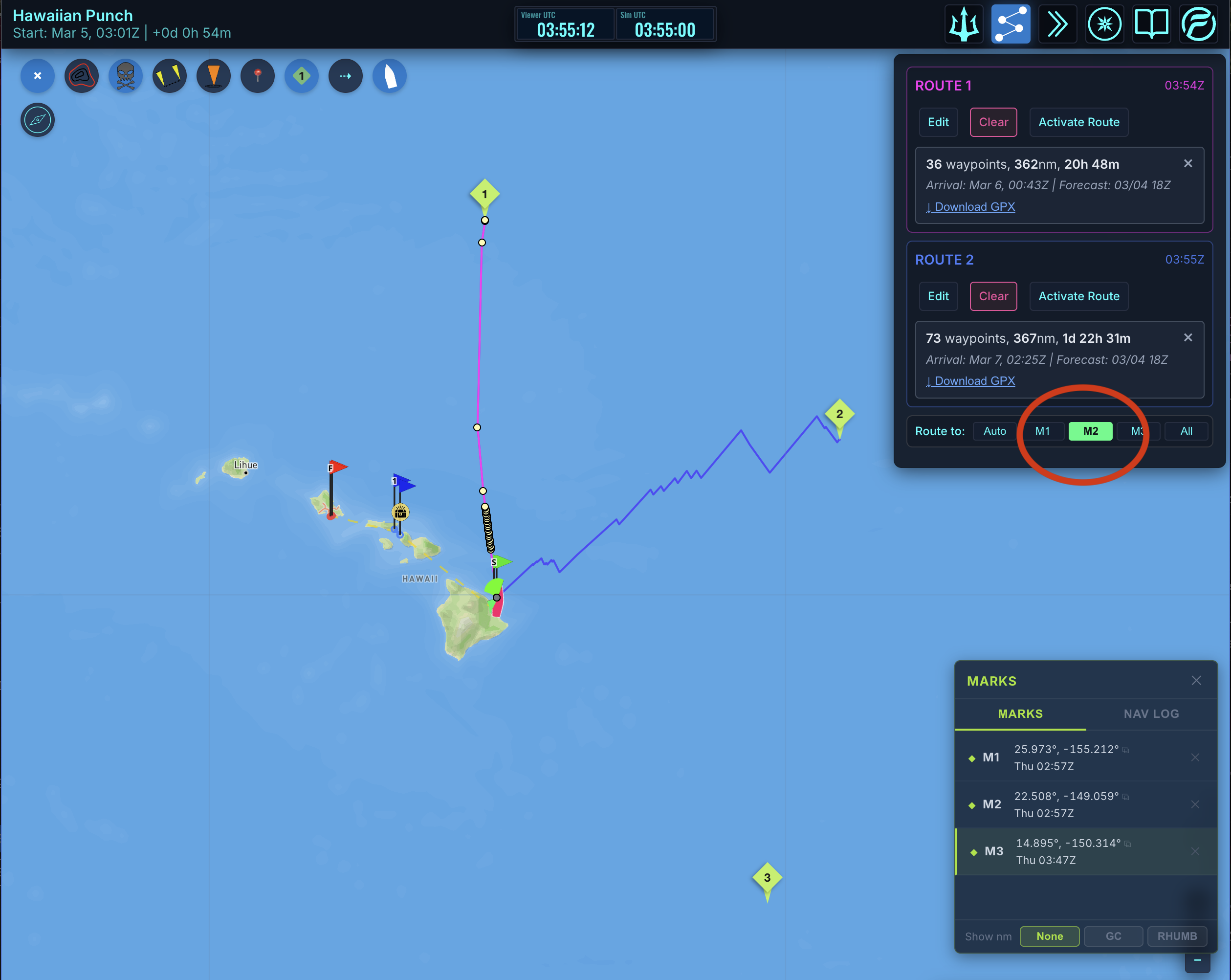 Marks distance lines