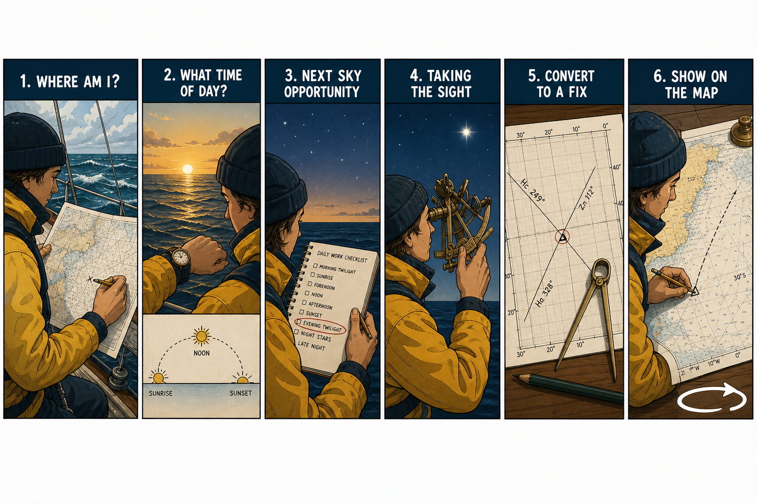 The daily navigation cycle