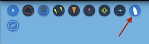 Boats button in the tools menu