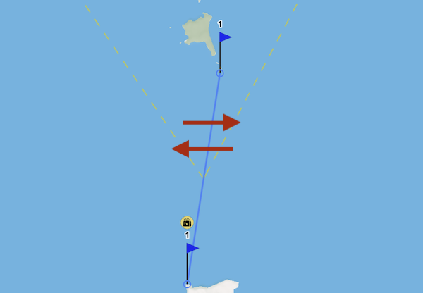 Wide waypoint gate