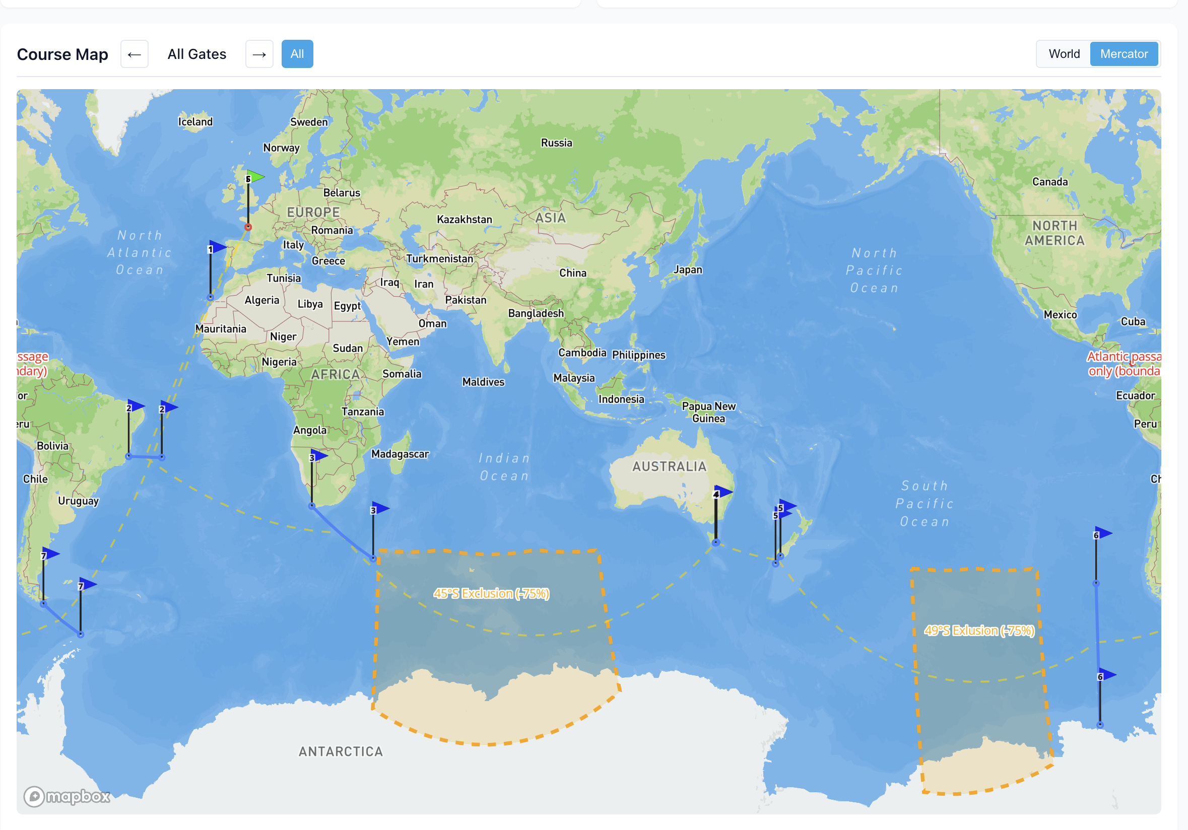 Virtual GGR course map